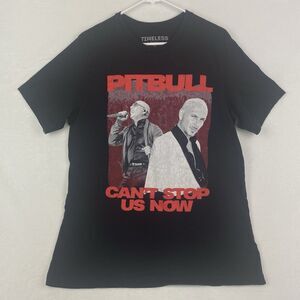 Timeless Pitbull Cant Stop Us Now 2022 Tour Graphic Shirt Extra Large Black